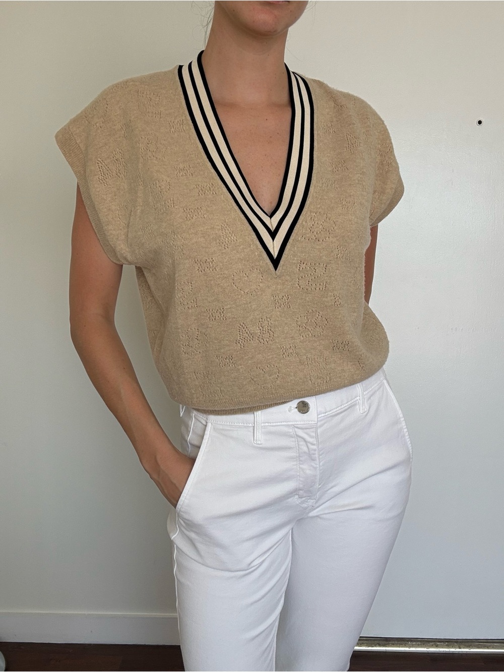 Sandro Beige top